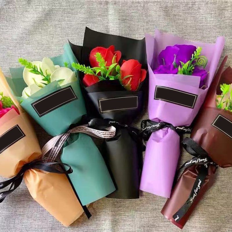 MYHC-02 BOPP Han Su papel filme de embalagem de flores de cor sólida