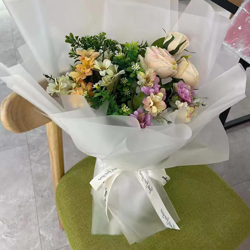 MYHC-02 BOPP Han Su papel filme de embalagem de flores de cor sólida