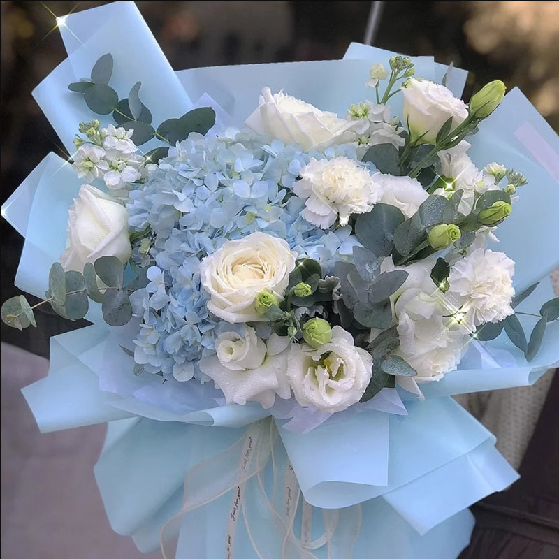 MYHC-02 BOPP Han Su papel filme de embalagem de flores de cor sólida