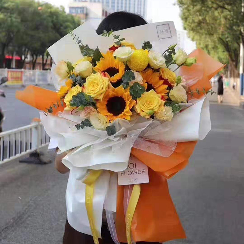 MYHC-02 BOPP Han Su papel filme de embalagem de flores de cor sólida
