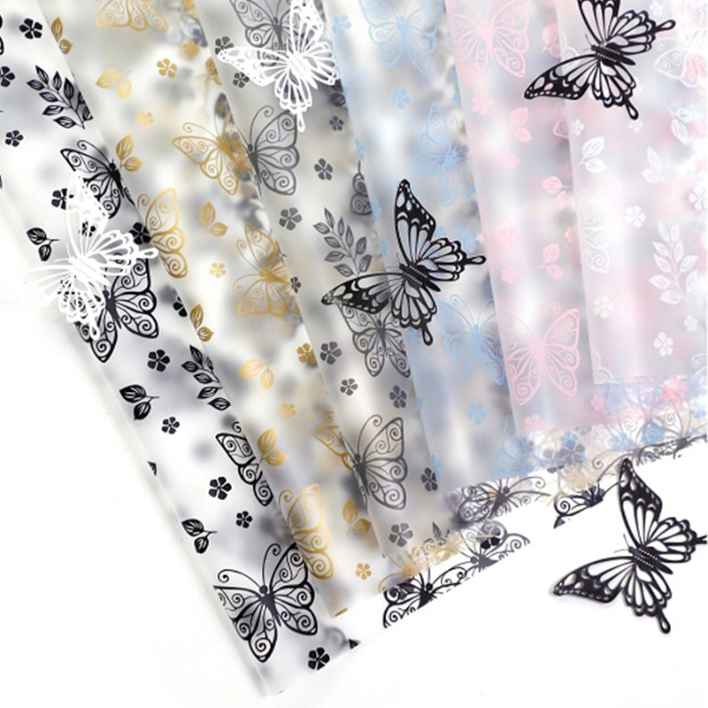 MYHC-07 Linhas de borboleta requintadas, filme transparente para embalagem de flores