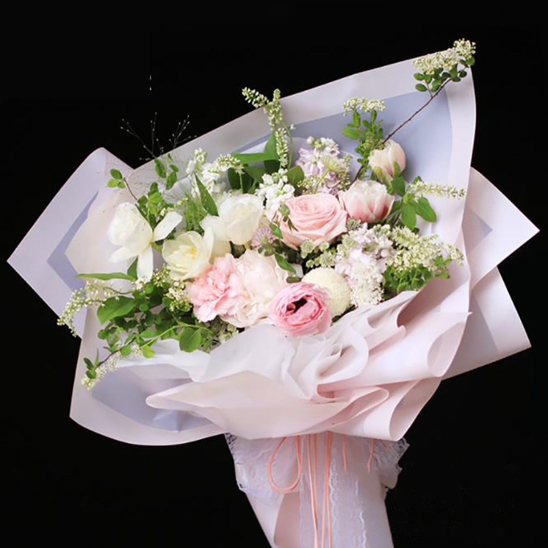 MYHC-09 Saia fofa 57×57cm (±2cm) Filme de embalagem de flores de cor sólida