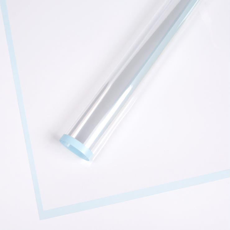Papel de envolvimento plástico da flor da borda monocromática transparente MYHC-15