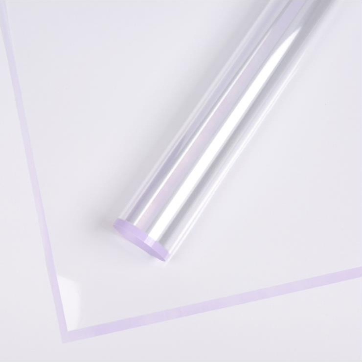 Papel de envolvimento plástico da flor da borda monocromática transparente MYHC-15
