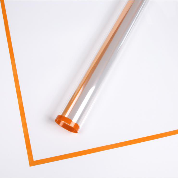 Papel de envolvimento plástico da flor da borda monocromática transparente MYHC-15