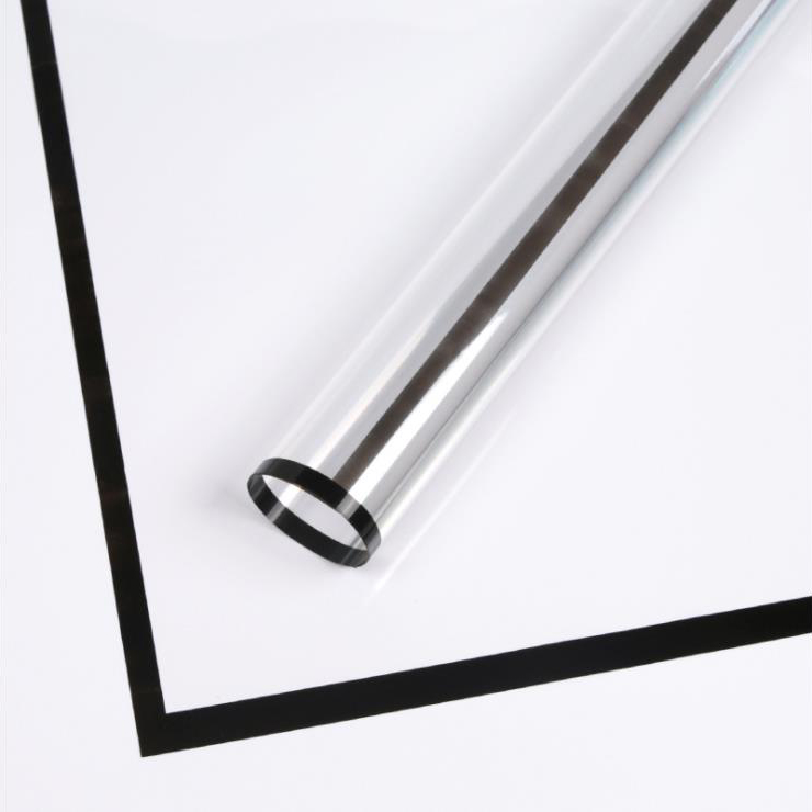 Papel de envolvimento plástico da flor da borda monocromática transparente MYHC-15