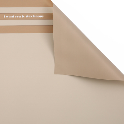 MYHC-22 57×57cm (±2cm) Papel de embrulho de flor de filme perolado horizontal com borda única