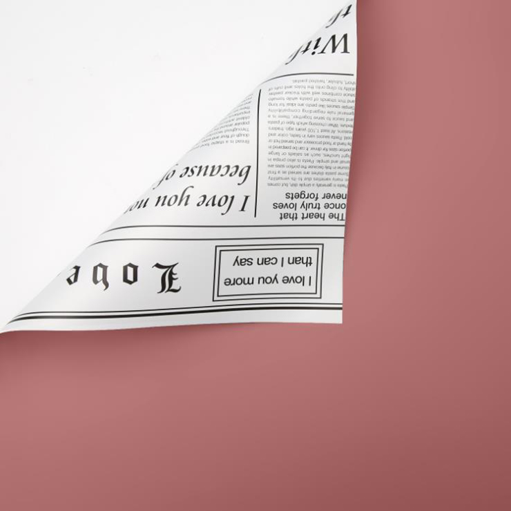 MYHC-23 estilo jornal de face única, filme de embalagem de flores de couro de vaca de dupla face e duas cores