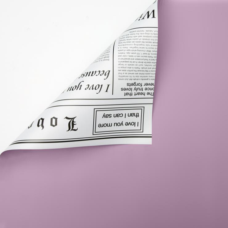MYHC-23 estilo jornal de face única, filme de embalagem de flores de couro de vaca de dupla face e duas cores