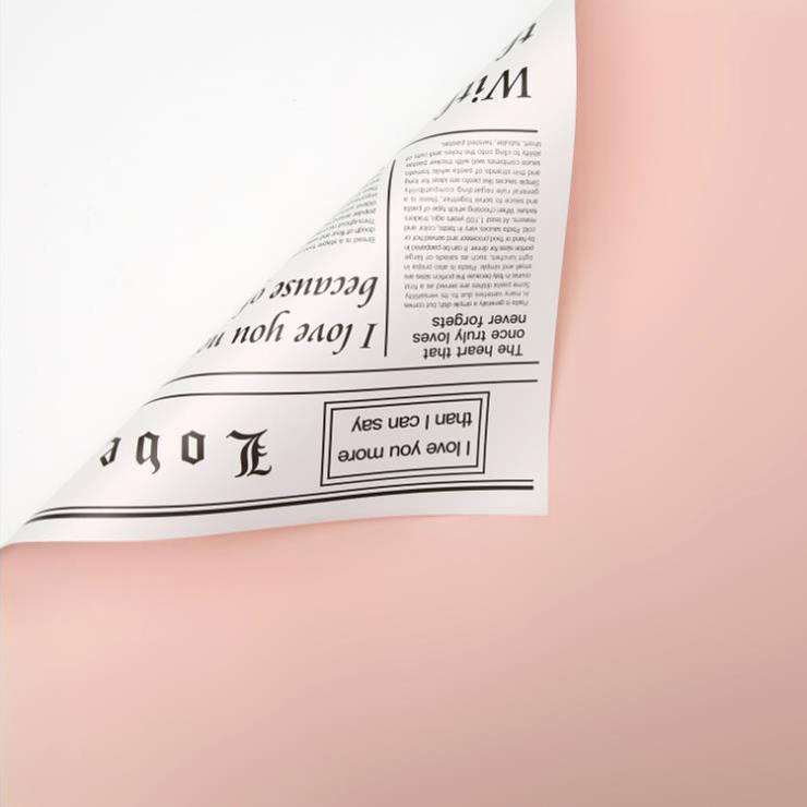 MYHC-23 estilo jornal de face única, filme de embalagem de flores de couro de vaca de dupla face e duas cores