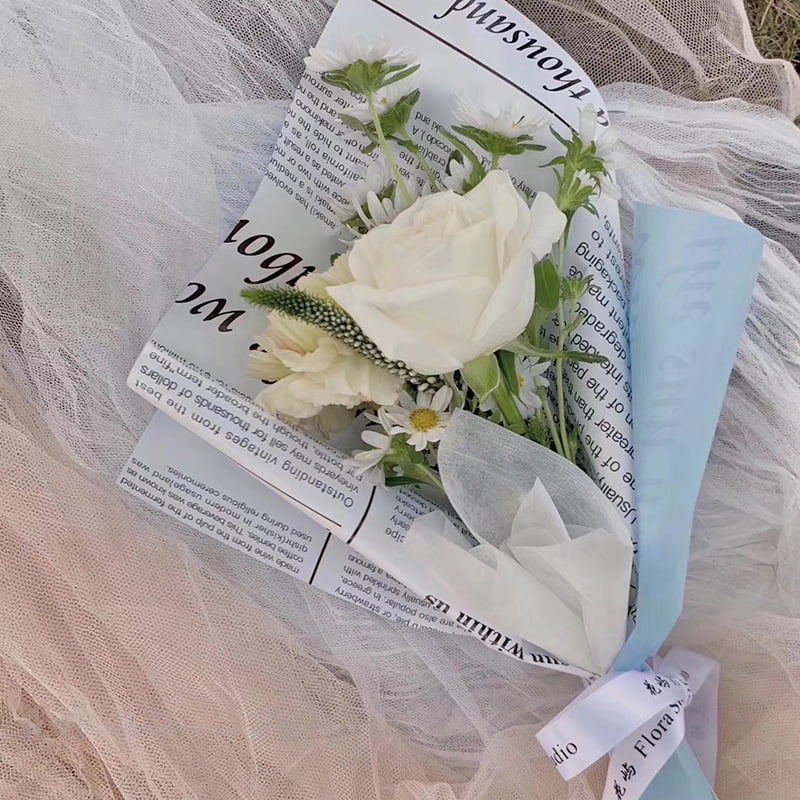MYHC-23 estilo jornal de face única, filme de embalagem de flores de couro de vaca de dupla face e duas cores