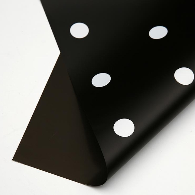Papel de embrulho de flor de algodão com bolinhas de um lado MYHC-24
