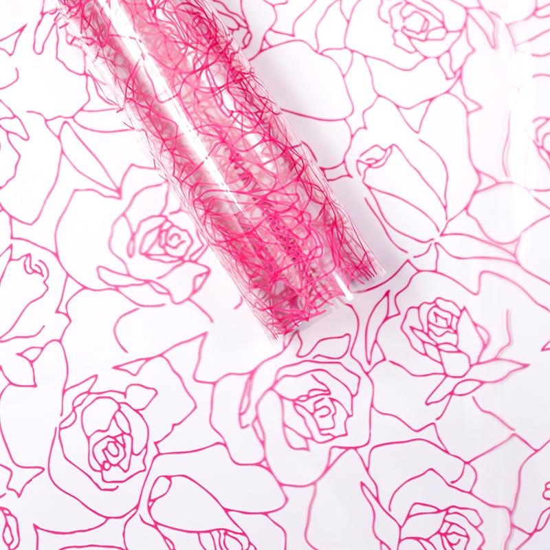 MYHC-29 Rosa monocromática alinha filme de empacotamento de flor transparente de OPP