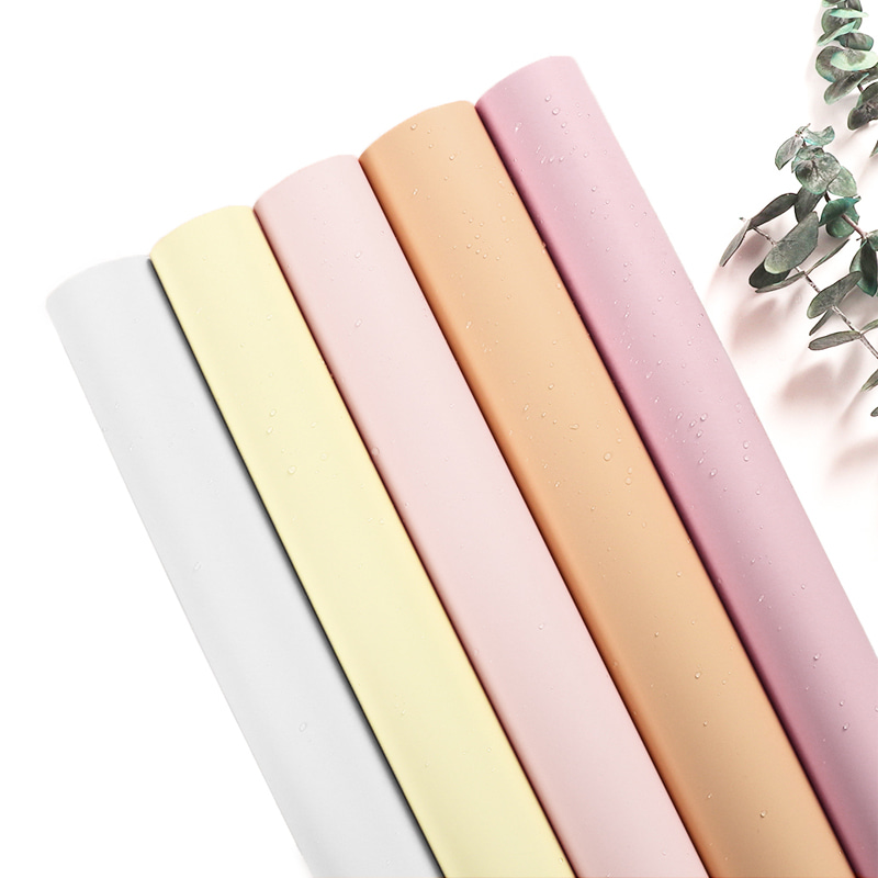MYHC-30 Papel de embrulho de flores de cor sólida de filme pérola de 20 cores
