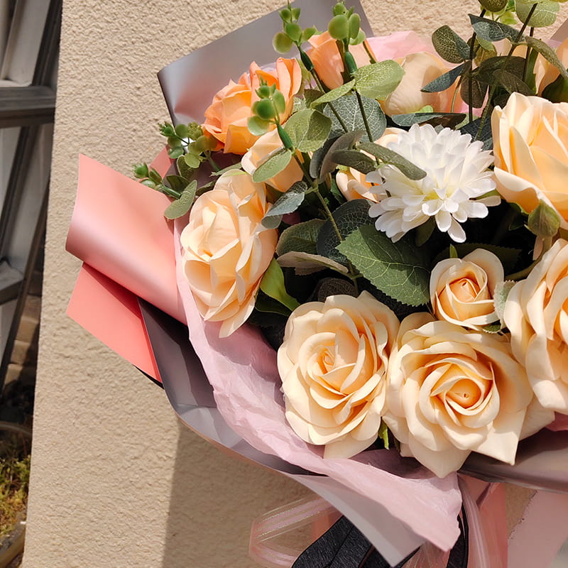 MYHC-32 Papel de embrulho de flores à prova d'água de duas cores e dupla face pérola
