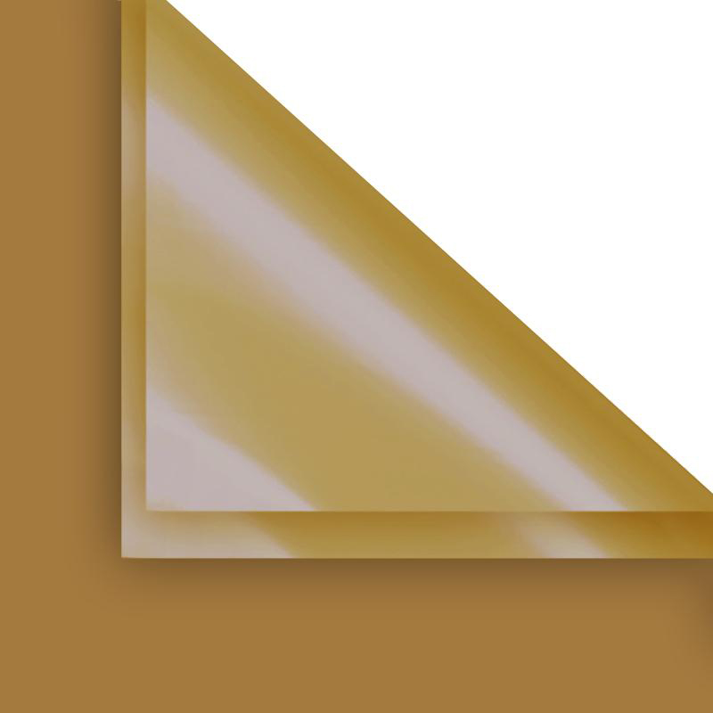 Papel de embrulho BOPP de flores de cor sólida dourada fantasia MYHC-36