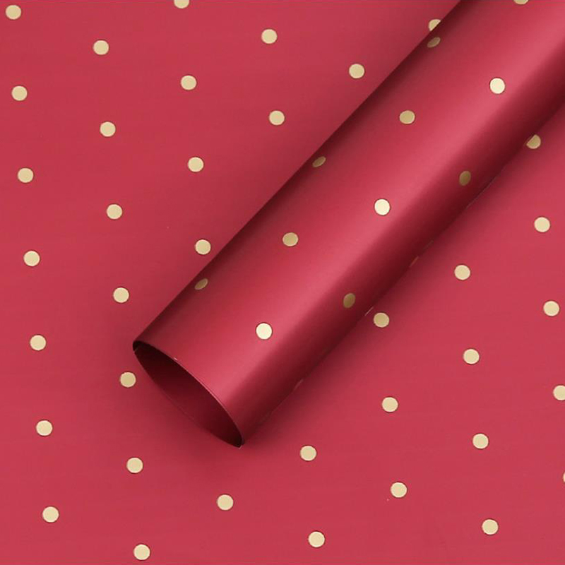 Papel de embrulho de flores de algodão com pontos monocromáticos MYHC-37