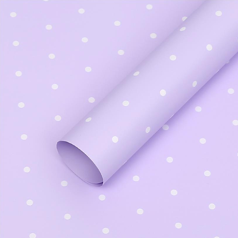 Papel de embrulho de flores de algodão com pontos monocromáticos MYHC-37