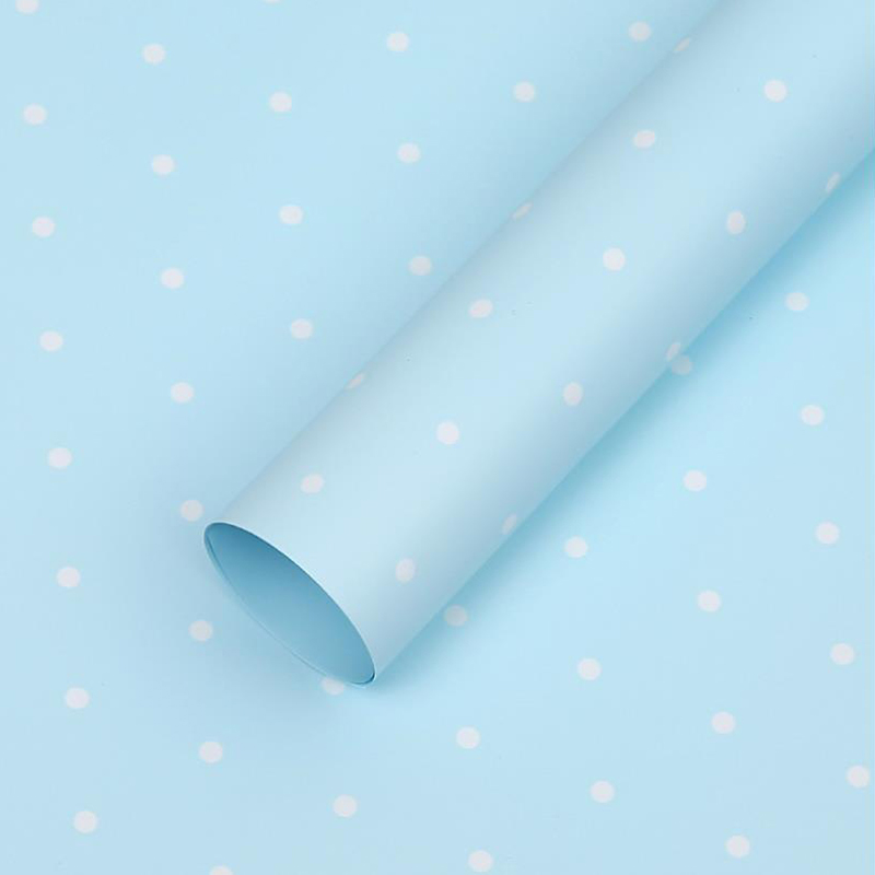 Papel de embrulho de flores de algodão com pontos monocromáticos MYHC-37