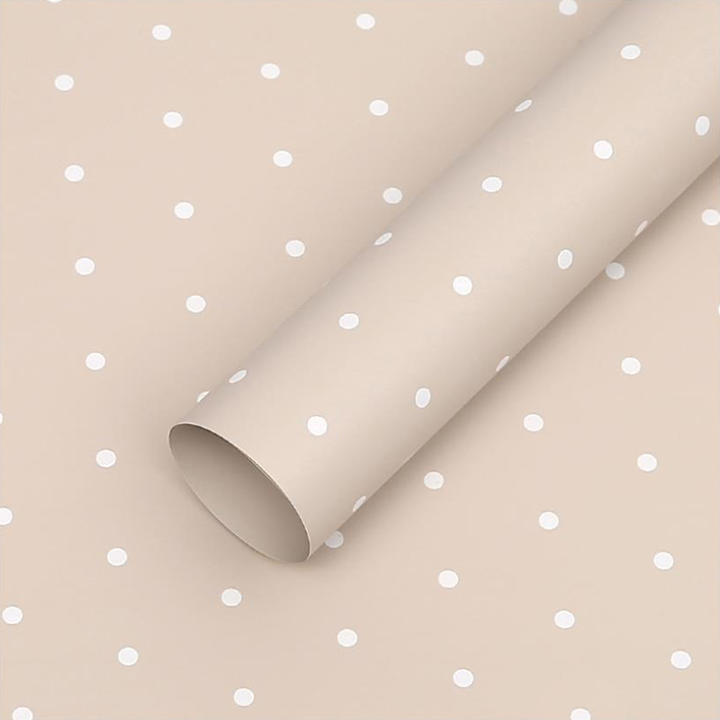 Papel de embrulho de flores de algodão com pontos monocromáticos MYHC-37