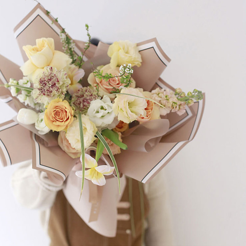 Moldura para fotos com memória MYHC-39 57 × 57 cm (± 2 cm) Papel de embrulho de flores à prova d'água