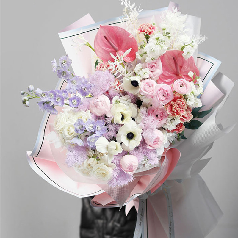 Moldura para fotos com memória MYHC-39 57 × 57 cm (± 2 cm) Papel de embrulho de flores à prova d'água