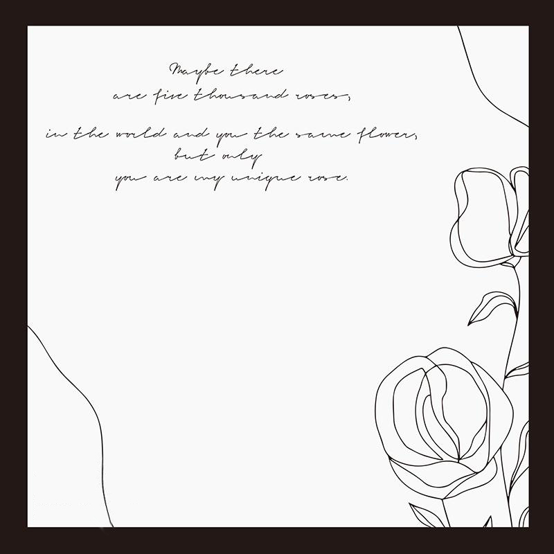 MYHC-42 Papel de embrulho de flores de algodão com borda contrastante de estilo simples