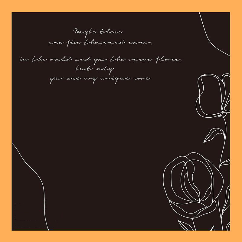 MYHC-42 Papel de embrulho de flores de algodão com borda contrastante de estilo simples