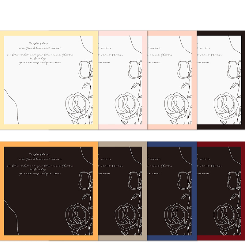 MYHC-42 Papel de embrulho de flores de algodão com borda contrastante de estilo simples