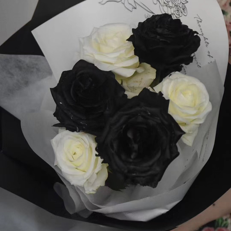 Filme de empacotamento da flor do couro monocromático romântico francês MYHC-43