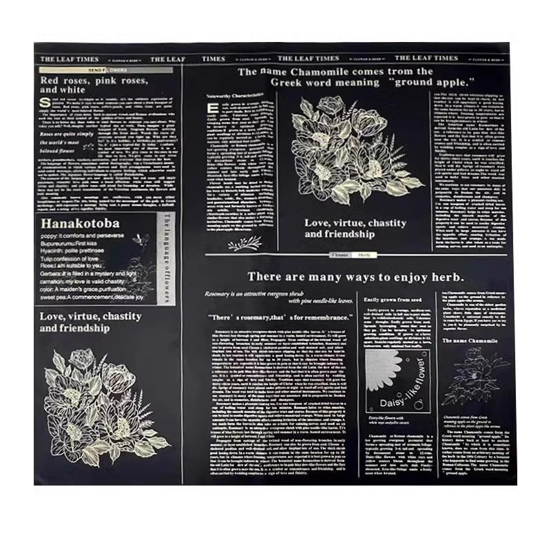 MYHC-52 Herb Golden Light Matt Film 57×57cm (±2cm) Filme plástico para embalagem de flores