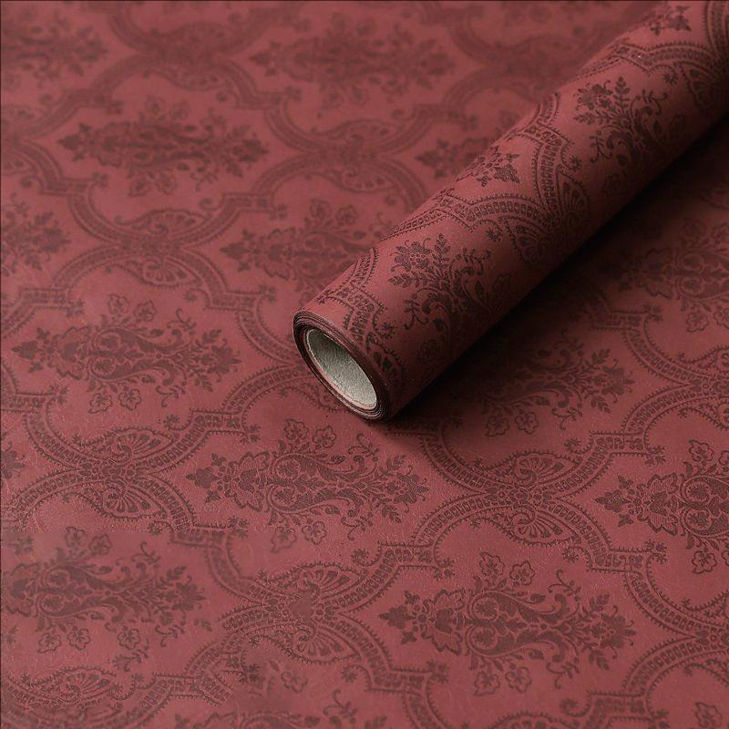 MYHC-56 Papel de embrulho de flores de algodão monocromático com impressão em relevo