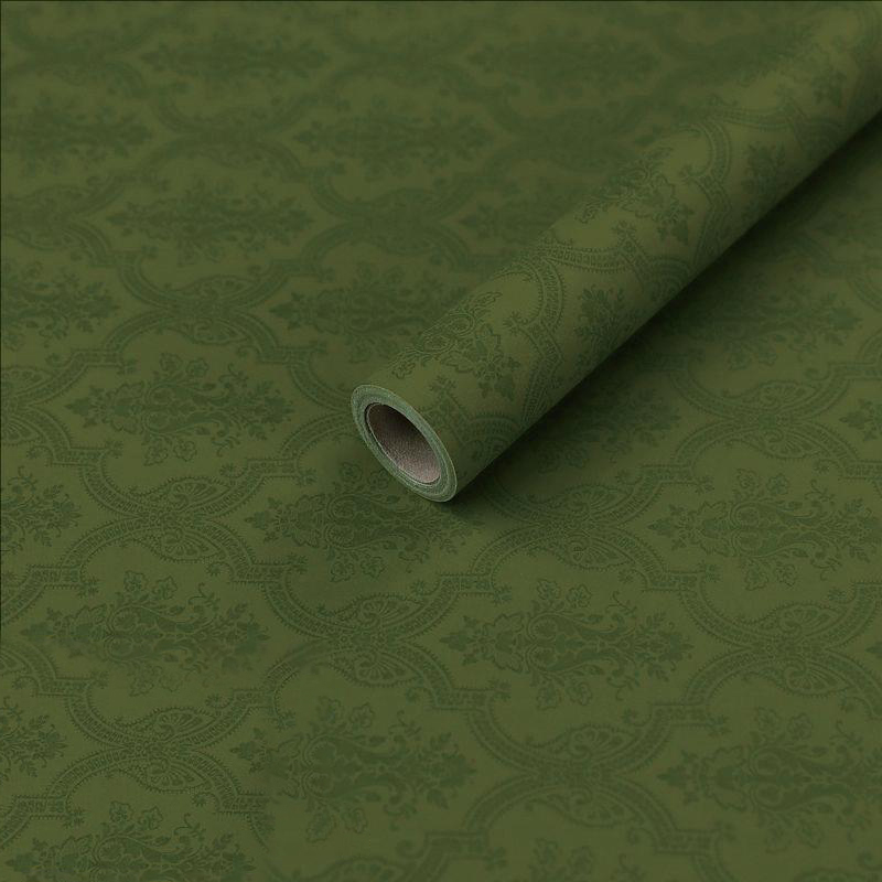 MYHC-56 Papel de embrulho de flores de algodão monocromático com impressão em relevo