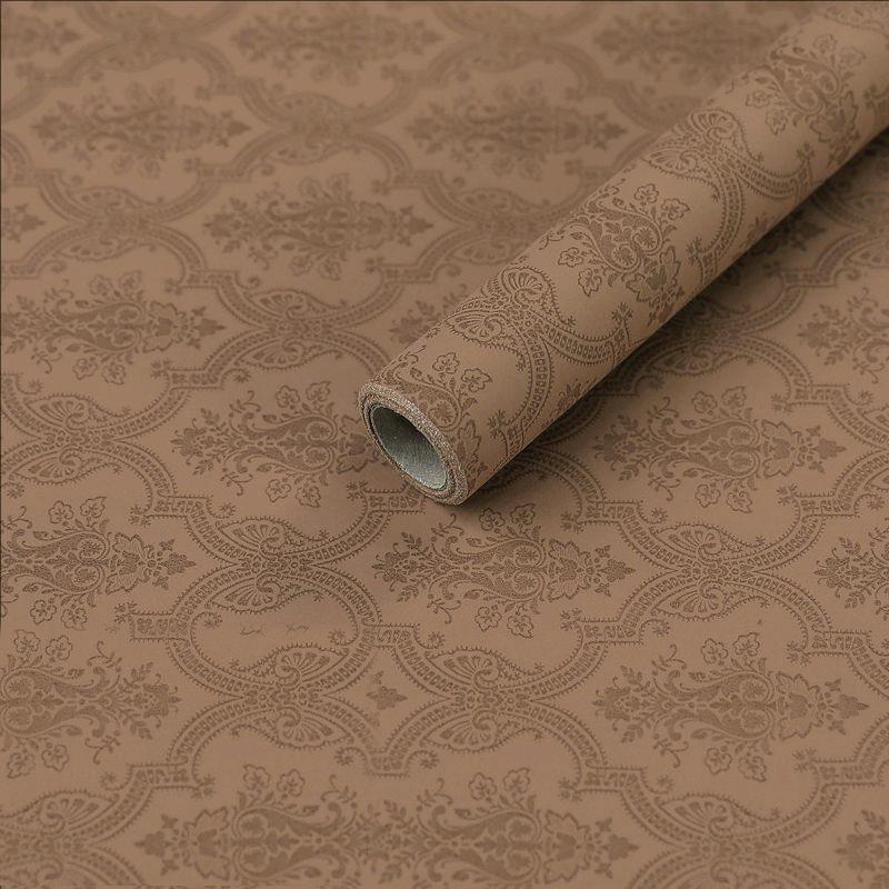 MYHC-56 Papel de embrulho de flores de algodão monocromático com impressão em relevo