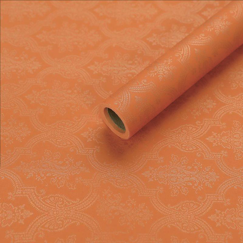 MYHC-56 Papel de embrulho de flores de algodão monocromático com impressão em relevo
