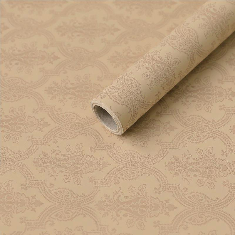 MYHC-56 Papel de embrulho de flores de algodão monocromático com impressão em relevo