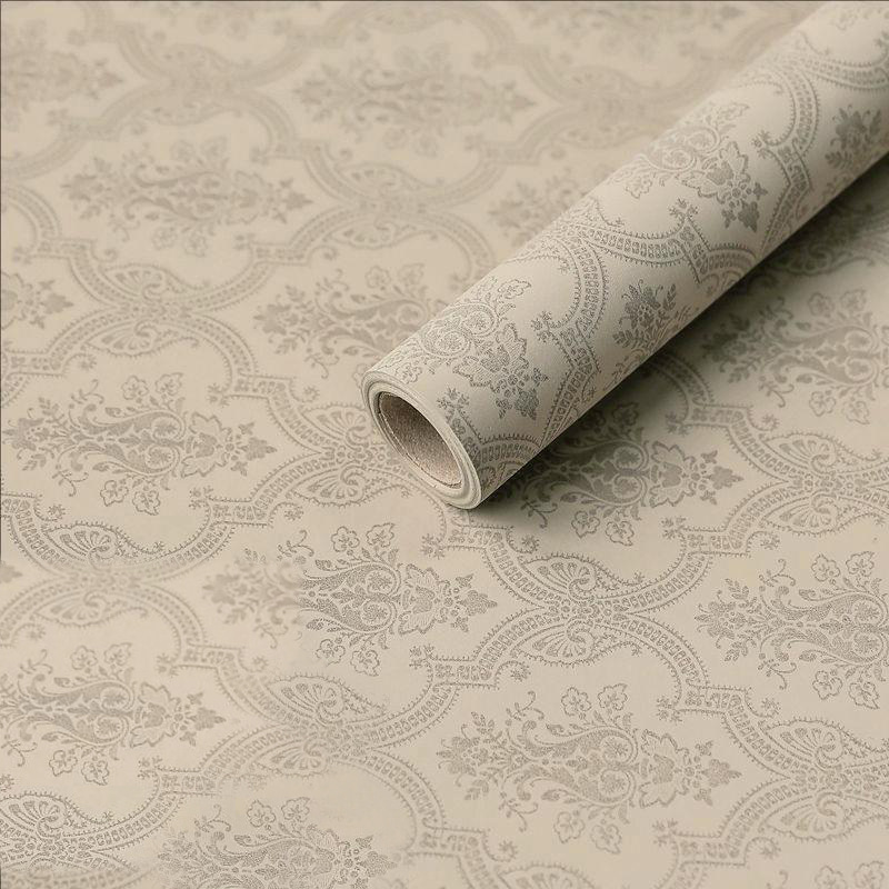 MYHC-56 Papel de embrulho de flores de algodão monocromático com impressão em relevo