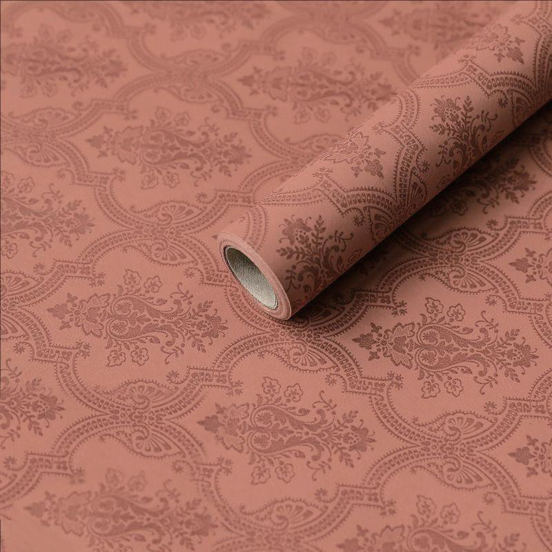 MYHC-56 Papel de embrulho de flores de algodão monocromático com impressão em relevo