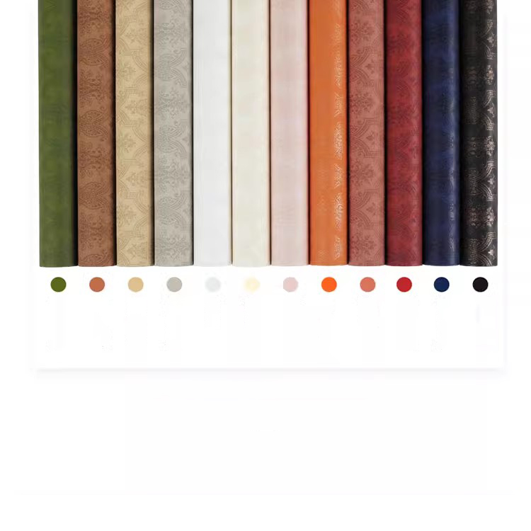 MYHC-56 Papel de embrulho de flores de algodão monocromático com impressão em relevo