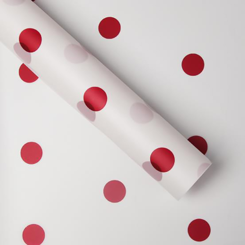 Papel de embrulho de flores de algodão forrado com pontos MYHC-58