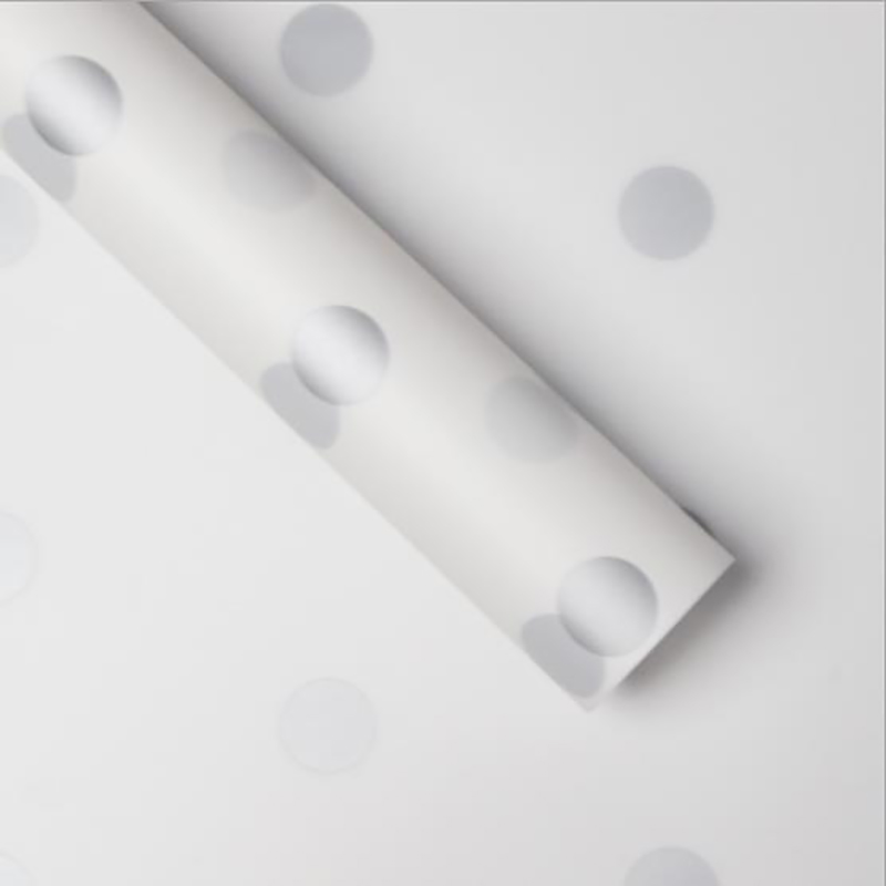 Papel de embrulho de flores de algodão forrado com pontos MYHC-58