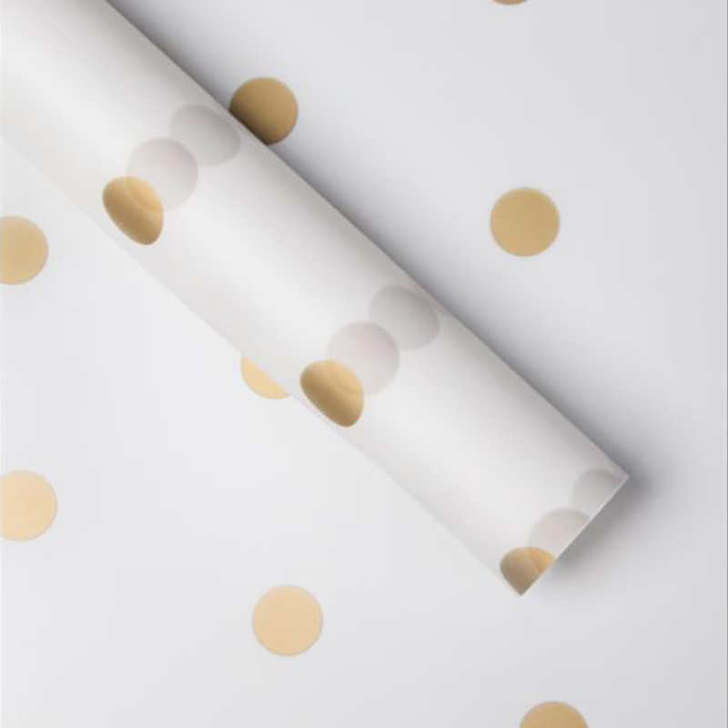 Papel de embrulho de flores de algodão forrado com pontos MYHC-58