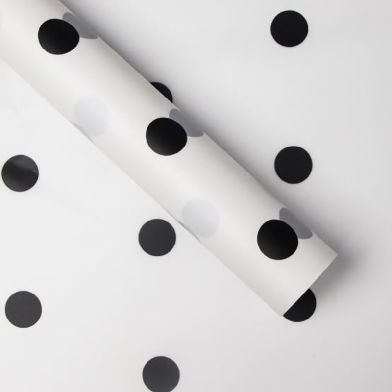 Papel de embrulho de flores de algodão forrado com pontos MYHC-58