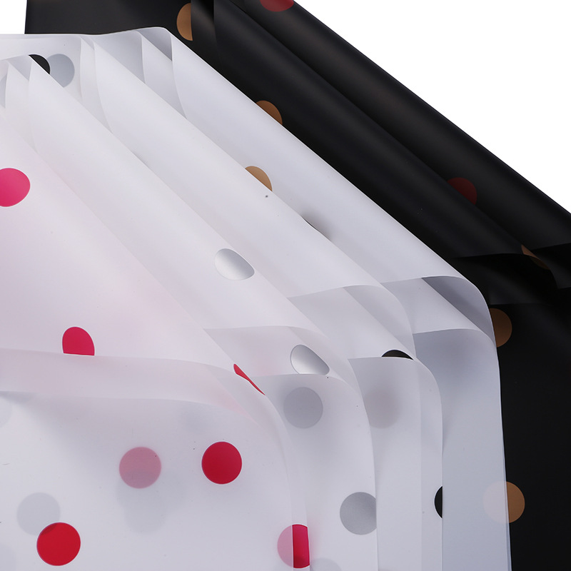 Papel de embrulho de flores de algodão forrado com pontos MYHC-58
