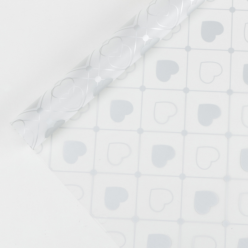Filme de empacotamento transparente da flor do teste padrão da xadrez do amor monocromático MYHC-60