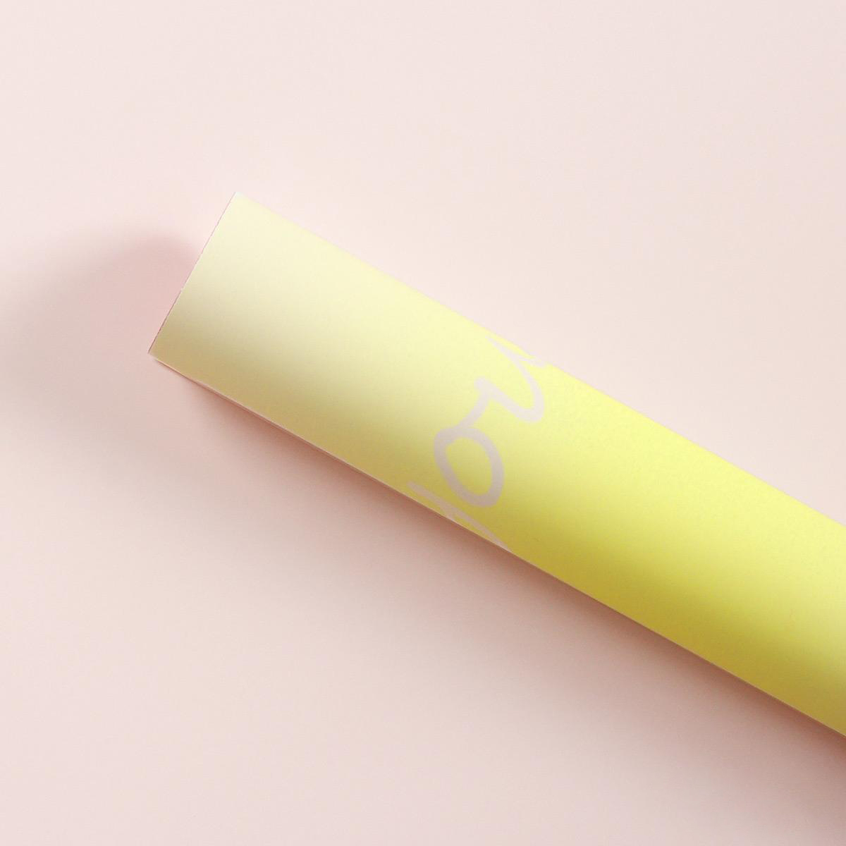 Papel de embrulho de flores à prova d'água de cor gradiente Macaron MYHC-66
