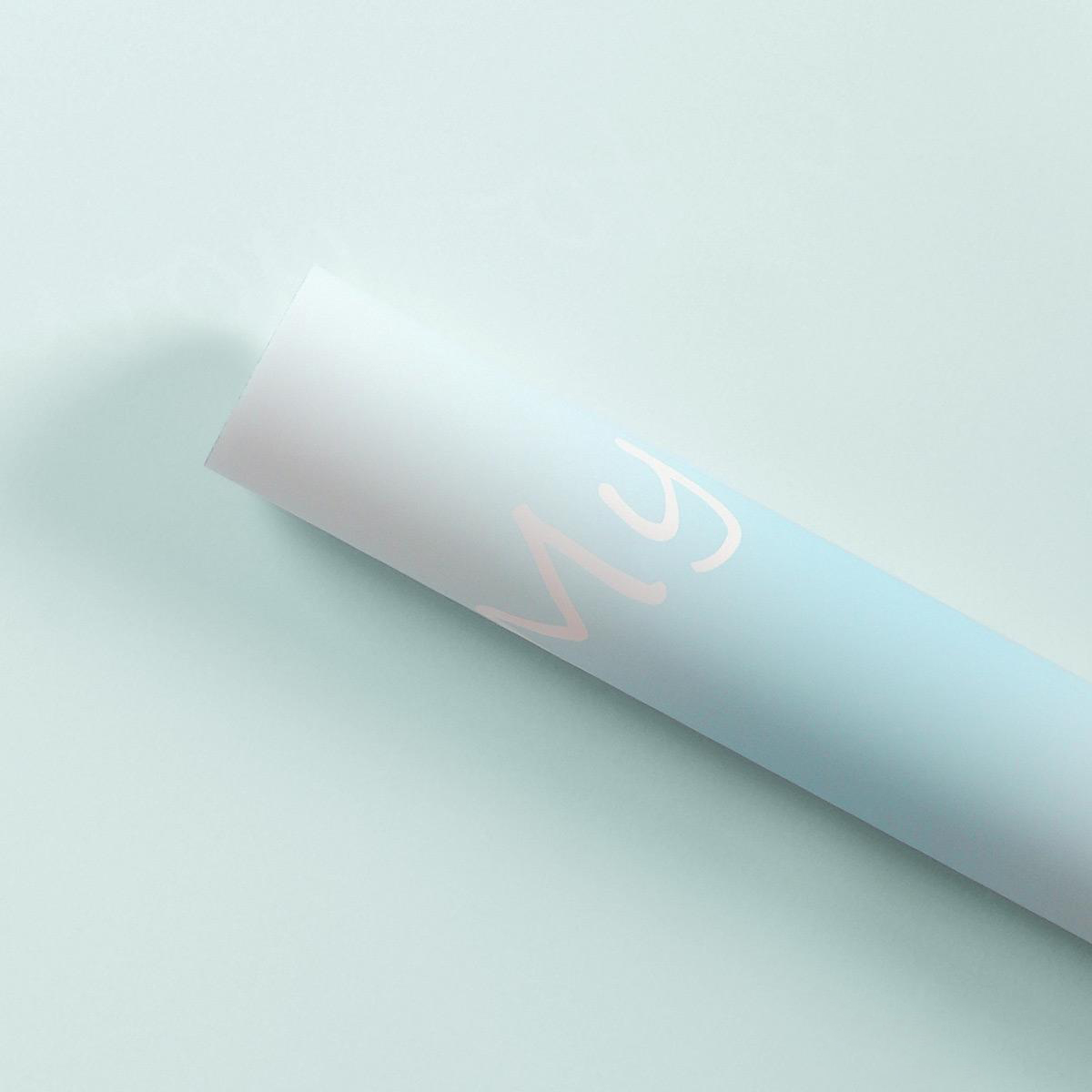 Papel de embrulho de flores à prova d'água de cor gradiente Macaron MYHC-66