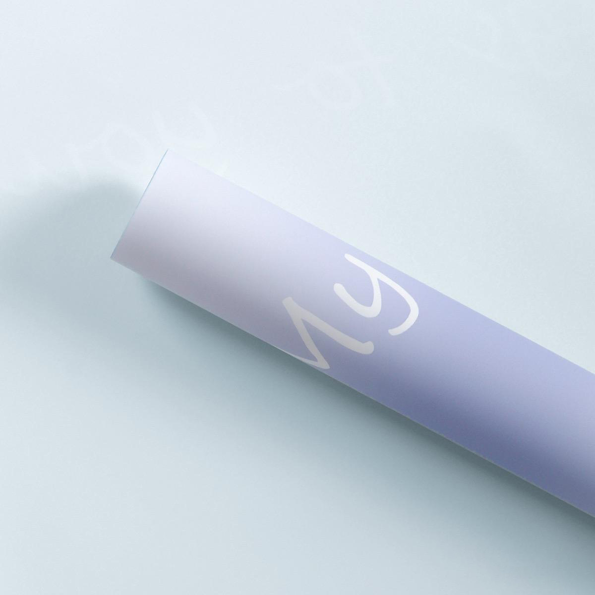 Papel de embrulho de flores à prova d'água de cor gradiente Macaron MYHC-66