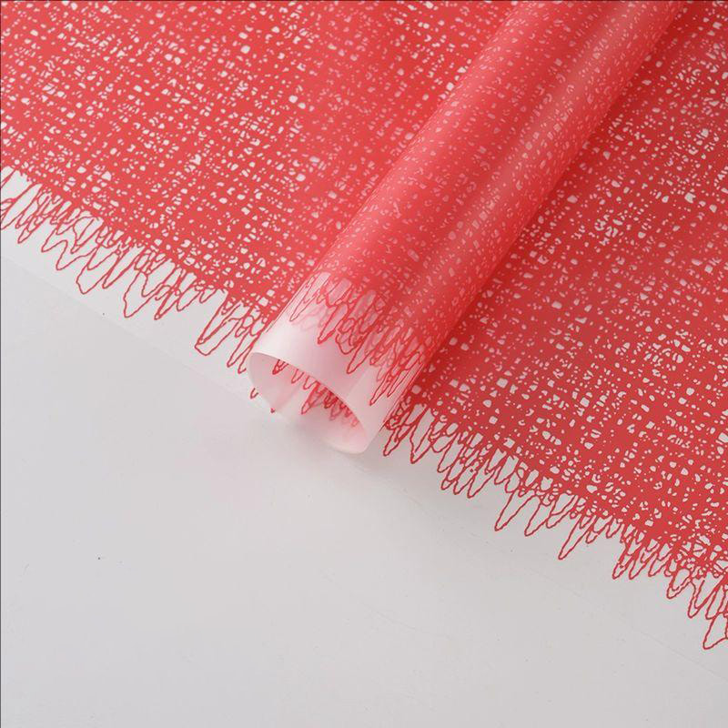 Filme de empacotamento plástico da flor do teste padrão da tela tecida monocromática inferior transparente MYHC-67