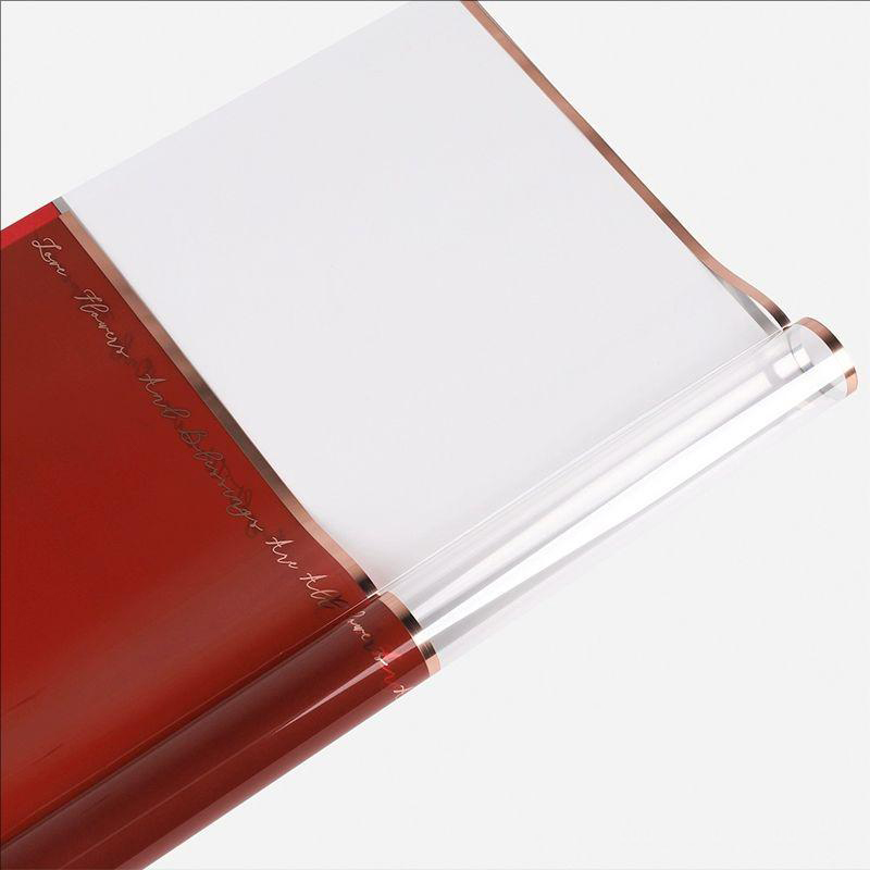 Papel de embalagem Opp de flores plásticas da linha ouro MYHC-70